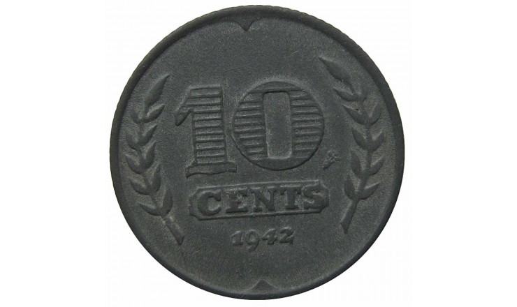Нидерланды 10 центов 1942 г.