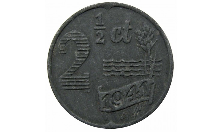 Нидерланды 2 1/2 цента 1941 г.