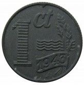 Нидерланды 1 цент 1943 г.