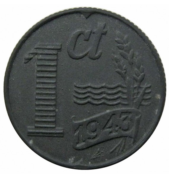 Нидерланды 1 цент 1943 г.