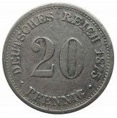 Германия 20 пфеннигов 1875 г. F