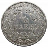 Германия 1/2 марки 1905 г. A