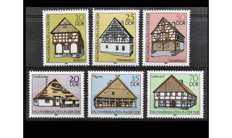 ГДР 1981 г. "Фахверковые дома"