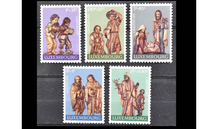 Люксембург 1971 г. "Рождество: деревянные статуэтки"