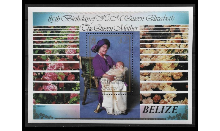 Белиз 1985 г. "Встреча глав правительств стран Содружества, Нассау" (надпечатка)