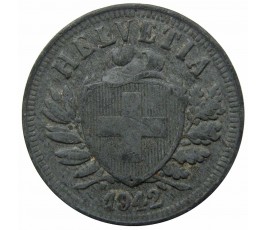 Швейцария 2 раппена 1942 г.
