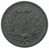 Швейцария 1 раппен 1943 г.