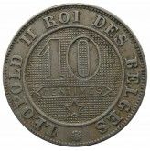 Бельгия 10 сантимов 1894 г. (Des Belges)