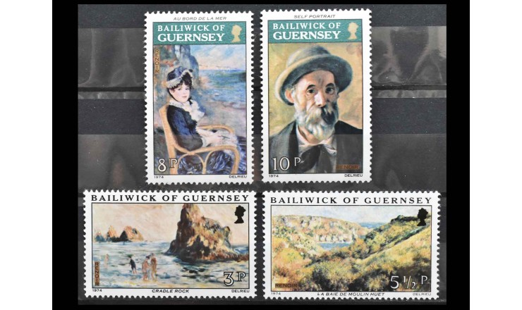 Гернси 1974 г. "Картины Пьера Огюста Ренуара"