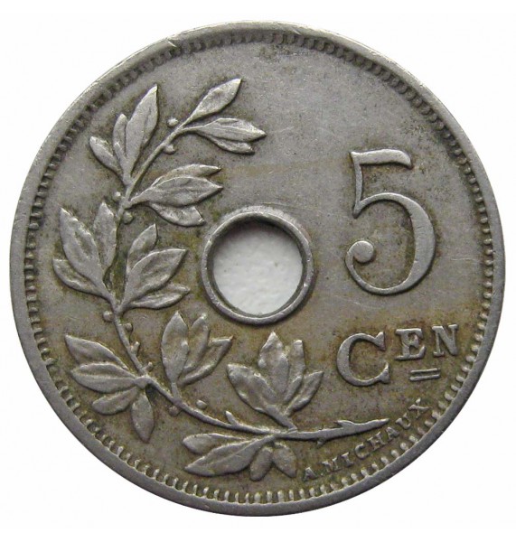 Бельгия 5 сантимов 1902 г. (Belgie)