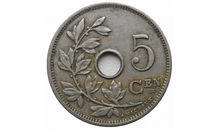 Бельгия 5 сантимов 1902 г. (Belgie)