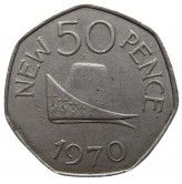 Гернси 50 новых пенсов 1970 г.