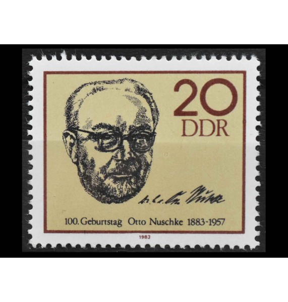 ГДР 1983 г. "Отто Нушке" ГДР 1983 г. "Отто Нушке"