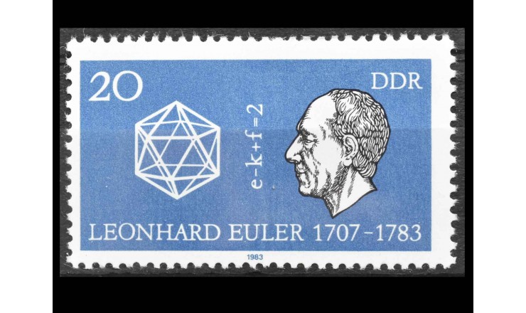 ГДР 1983 г. "200-летие со дня рождения математика Леонарда Эйлера"