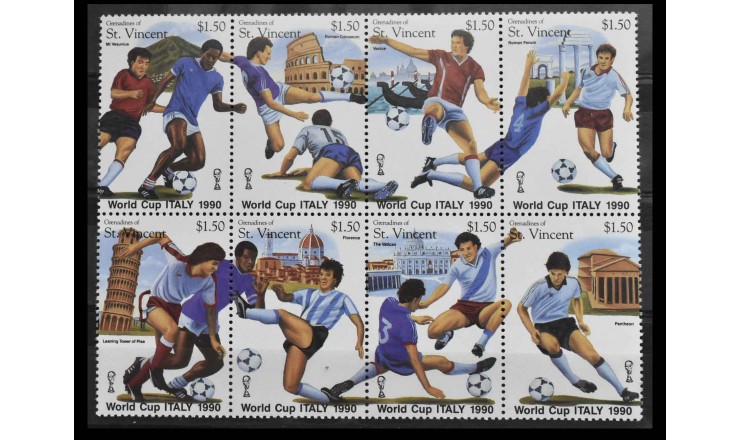 Сент-Винсент и Гренадины 1989 г. "Чемпионат мира по футболу, Италия" Сент-Винсент и Гренадины 1989 г. "Чемпионат мира по футболу, Италия"