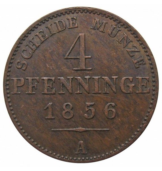 Пруссия 4 пфеннига 1856 г. A