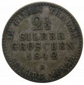 Пруссия 2 1/2 гроша 1842 г. A
