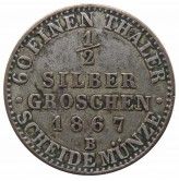 Пруссия 1/2 гроша 1867 г. B