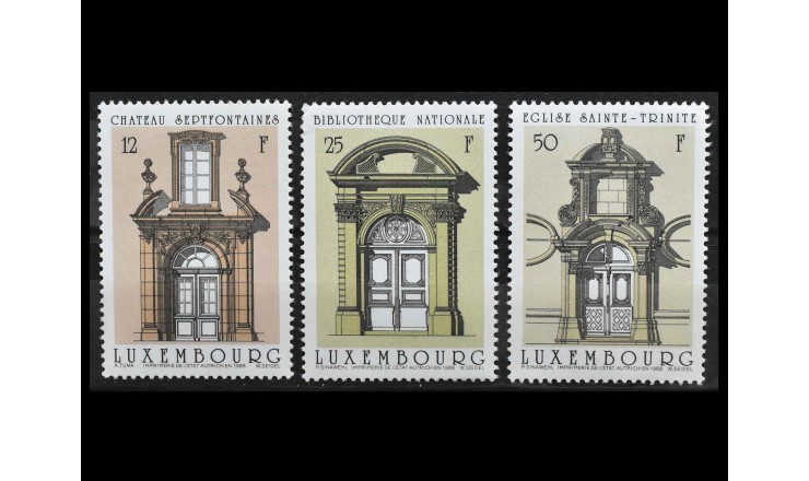 Люксембург 1988 г. "Архитектурные чертежи Йозефа Вегенера"