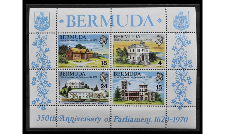 Бермудские острова 1970 г. "350 лет парламенту Бермудских островов" 