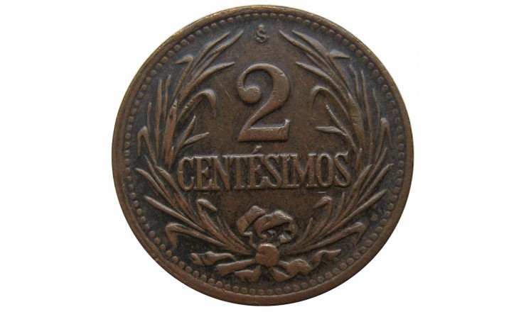 Уругвай 2 сентесимо 1943 г.