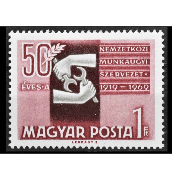 Венгрия 1969 г. "50-летие Международной организации труда" Венгрия 1969 г. "50-летие Международной организации труда"