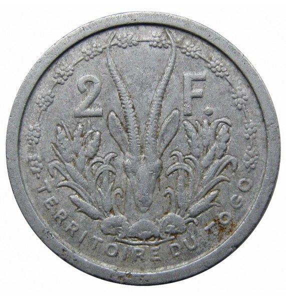 Французское Того 2 франка 1948 г.