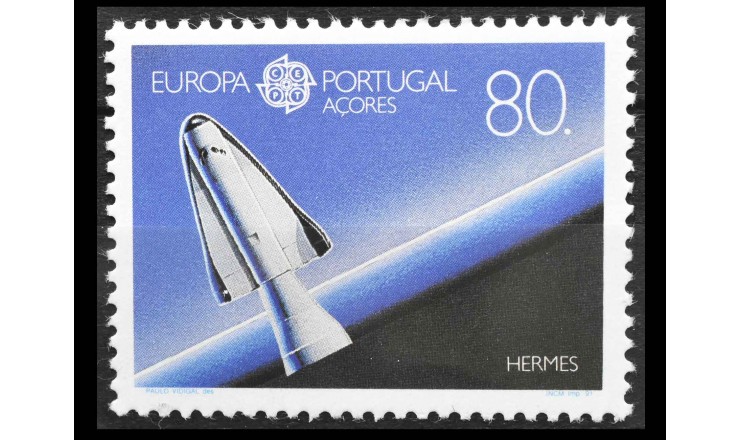 Азорские острова 1991 г. "Европа: Космос"