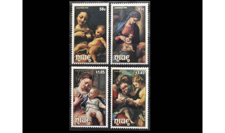 Ниуэ 1985 г. "Рождество: Картины Корреджо"