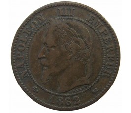 Франция 2 сантима 1862 г. K