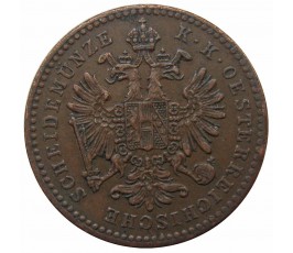 Австрия 1 крейцер 1859 г. B Австрия 1 крейцер 1859 г. B