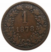 Австрия 1 крейцер 1878 г.