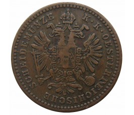 Австрия 1 крейцер 1878 г. Австрия 1 крейцер 1878 г.