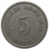 Германия 5 пфеннигов 1914 г. A