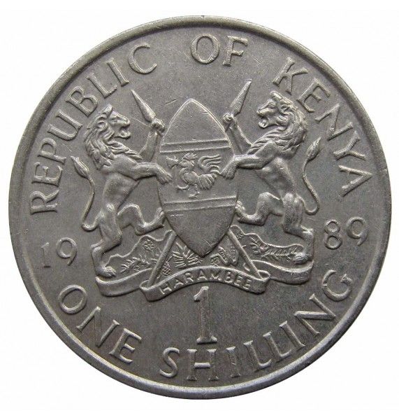Кения 1 шиллинг 1989 г.