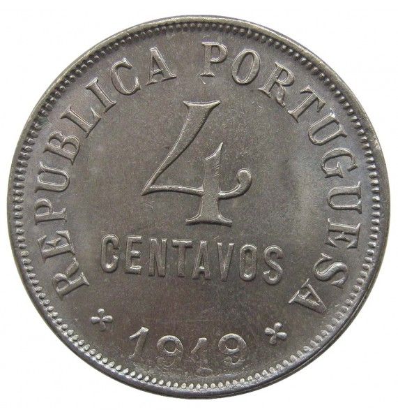 Португалия 4 сентаво 1919 г.