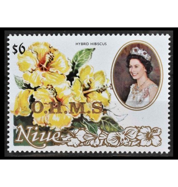 Ниуэ 1987 г. "Цветы и королева Елизавета II"