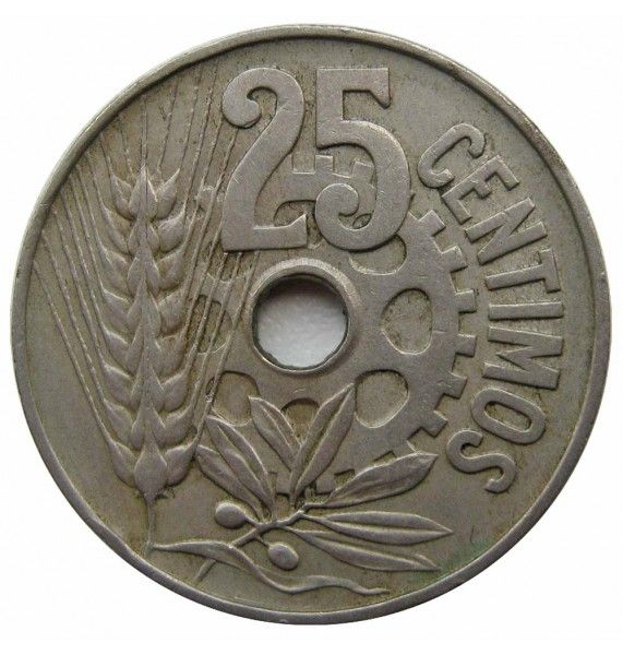 Испания 25 сентимо 1934 г.