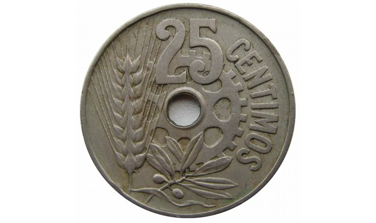 Испания 25 сентимо 1934 г.