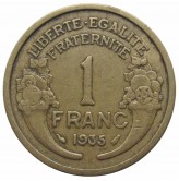 Франция 1 франк 1935 г.