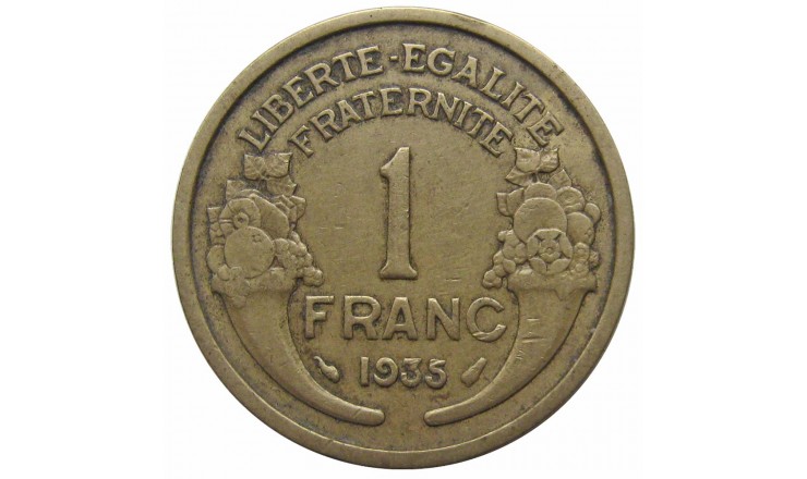 Франция 1 франк 1935 г.