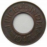 Индия 1 пайс 1947 г.