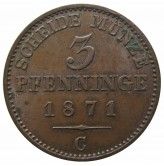 Пруссия 3 пфеннига 1871 г. C