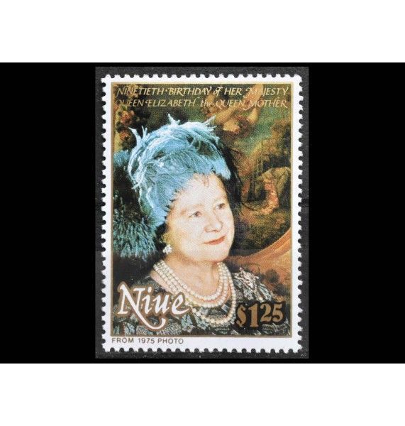 Ниуэ 1990 г. "90-летие королевы-матери"