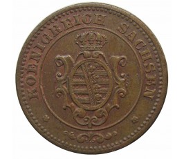 Саксония 2 пфеннига 1869 г.