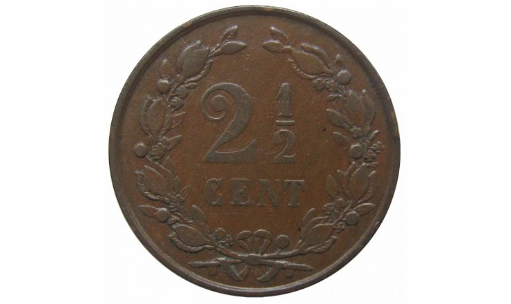 Нидерланды 2 1/2 цента 1881 г.
