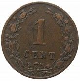 Нидерланды 1 цент 1880 г.