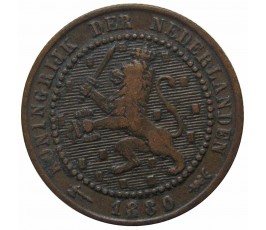 Нидерланды 1 цент 1880 г.