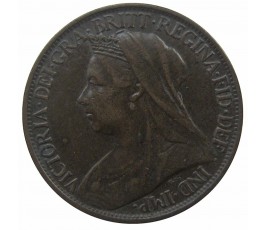 Великобритания 1 фартинг 1900 г. Великобритания 1 фартинг 1900 г.