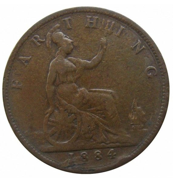 Великобритания 1 фартинг 1884 г.